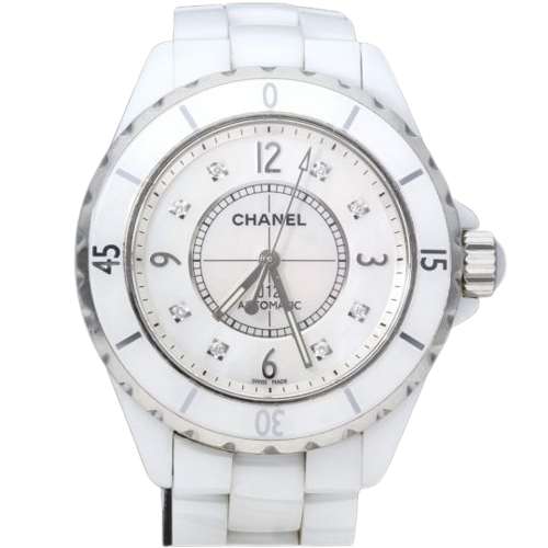 Chanel J12 - Montre 38 mm en céramique et diamants