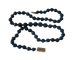 Collier en chute en pierres bleues naturelles et fermoir or rose émaillé