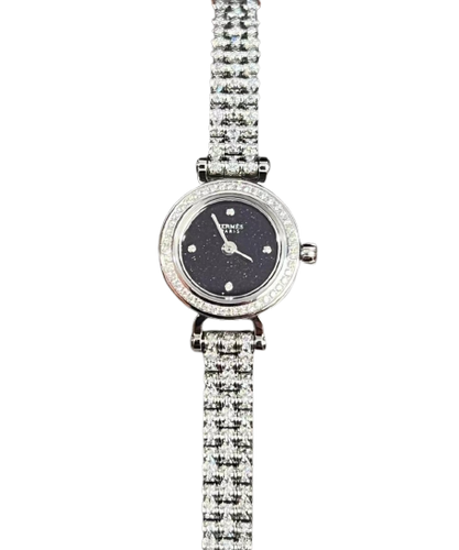 Hermès Faubourg - Montre en or blanc et diamants