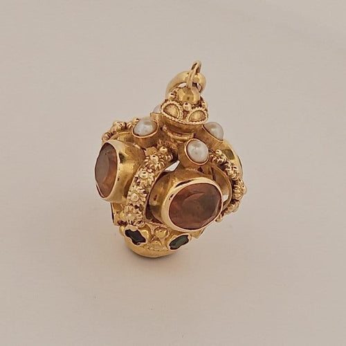 Pendentif Pendentif en or jaune, citrines et pierres multicolores 58 Facettes 2086446