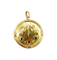 Pendentif porte-photo en or 18k et verres de couleur