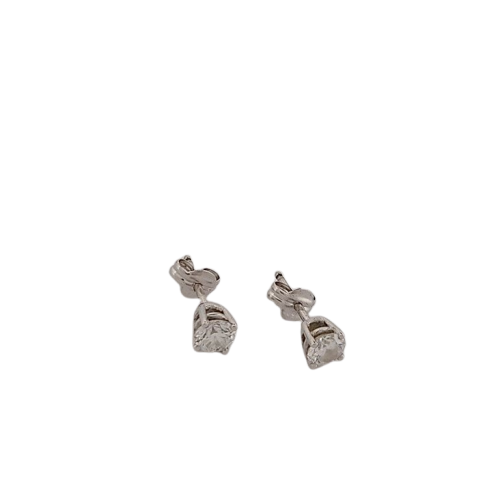 Boucles d'oreilles en or blanc et diamants