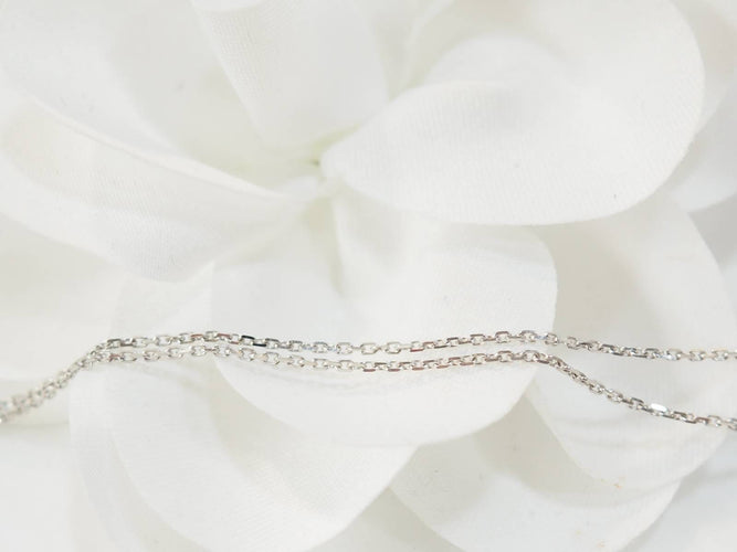 Collier Collier solitaire en or blanc et saphir ovale 58 Facettes CLAL