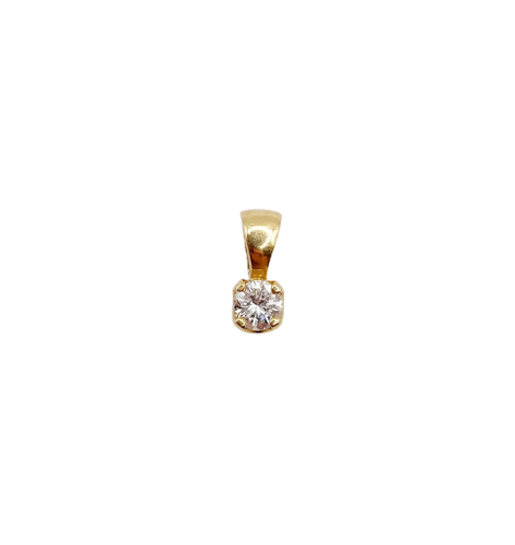 Pendentif vintage en or 18k et diamant 0,22 ct