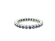 Bague alliance complète en or blanc et saphirs bleus