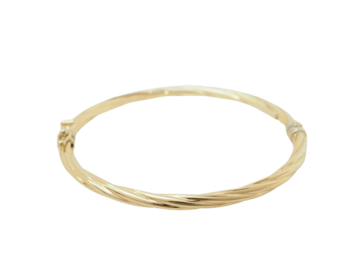 Bracelet Bracelet enfant ouvrant jonc torsadé en or jaune 58 Facettes 33634