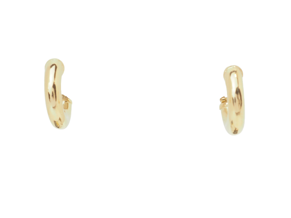 Boucles d'oreilles créoles en or jaune 18 ct