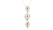 Collier Collier en or blanc 18 kt avec citrines et diamants 58 Facettes 32805b
