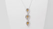 Collier Collier en or blanc, citrines et diamants 58 Facettes 32805b
