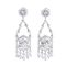 Boucles d'oreilles chandelier en or blanc 18K et diamants 1,31 ct