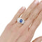 Bague 54 Bague en or blanc, saphir et diamants 58 Facettes 35625