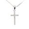 Collier croix en or blanc 18K et diamants