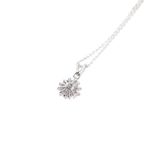 Collier pendentif en or blanc 18K et diamants