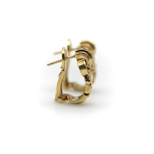 Boucles d'oreilles Boucles d'oreilles vintage en or 18K, diamants et rubis 58 Facettes A2009R