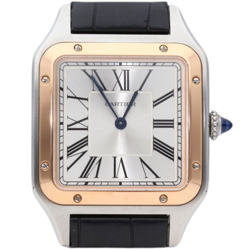 Cartier Santos Dumont - Montre en or rose et acier