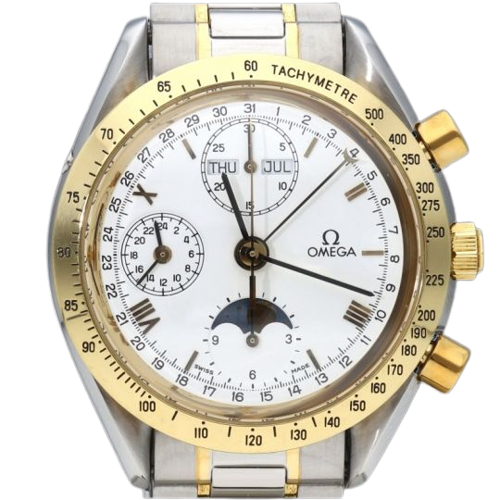Omega Speedmaster - Montre chronographe automatique en or jaune et acier