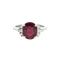Bague en or blanc, rubis et diamants