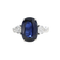 Bague en or blanc avec saphir et diamants