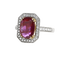 Bague en or blanc et jaune, rubis et diamants