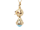 Pendentif Pendentif breloque figurine en or jaune, turquoise et grenats 58 Facettes 33336