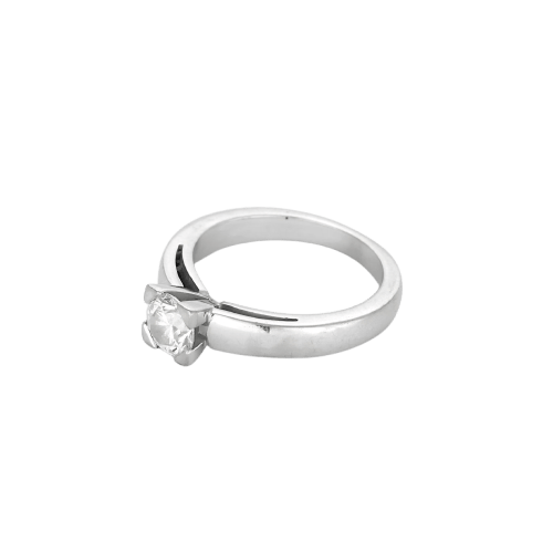 Bague 51 Bague solitaire en or blanc et diamant 0,60 carat 58 Facettes B260368