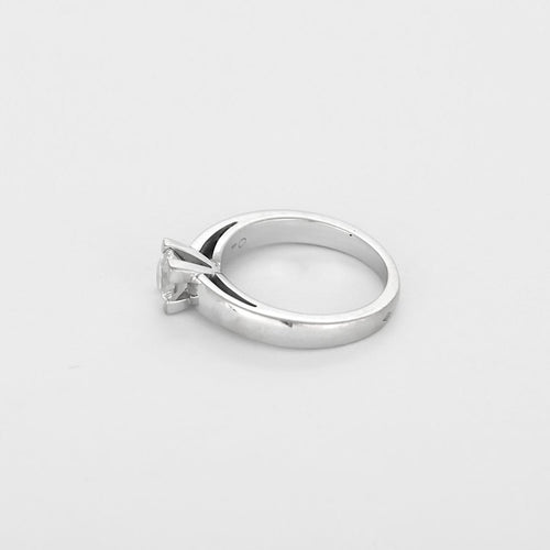 Bague 51 Bague solitaire en or blanc et diamant 0,60 carat 58 Facettes B260368