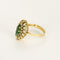 Bague 55 Bague navette en or jaune, émeraude et diamants 58 Facettes B260165