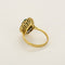 Bague 55 Bague navette en or jaune, émeraude et diamants 58 Facettes B260165