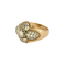 Bague Dôme en platine, or jaune et diamants
