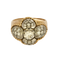 Bague Dôme en platine, or jaune et diamants