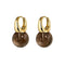 Boucles d'oreilles Jullie - Boucles d'oreilles boule en quartz brun 58 Facettes SER1038YG