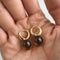 Boucles d'oreilles Jullie - Boucles d'oreilles boule en quartz brun 58 Facettes SER1038YG