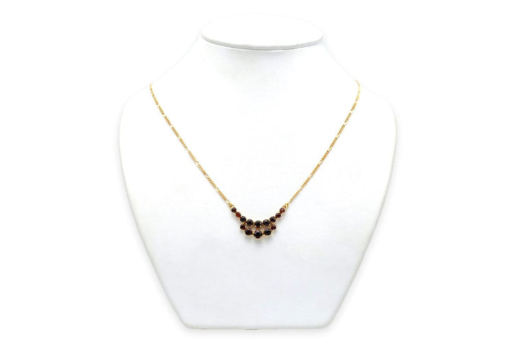 Collier Collier en or jaune 18 carats et grenats 58 Facettes 23840