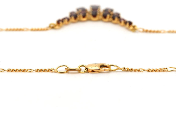 Collier Collier en or jaune 18 carats et grenats 58 Facettes 23840