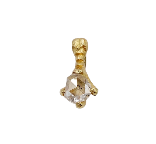Pendentif serre d'aigle victorien en or 18k et diamant