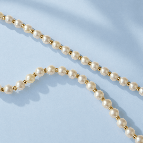 Collier Collier perles de culture en or jaune, rubis et diamants 58 Facettes 1786