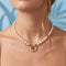 Collier Collier perles de culture en or jaune, rubis et diamants 58 Facettes 1786