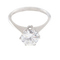 Solitaire - Bague en or blanc 18K et diamant 1,84 ct