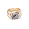 Zancan - Bague en or rose et blanc avec diamants noirs