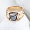 Bague 54 Zancan - Bague en or rose et blanc avec diamants noirs 58 Facettes D-66595