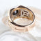 Bague 54 Zancan - Bague en or rose et blanc avec diamants noirs 58 Facettes D-66595