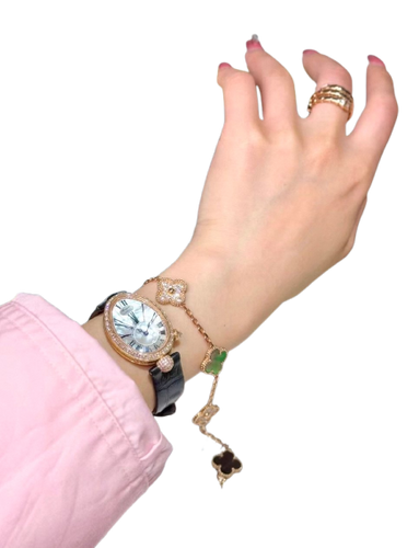 Van Cleef & Arpels Vintage Alhambra - Bracelet en or rose, nacre et diamants