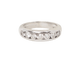 Bague 52.5 Demi-alliance - Bague en or blanc et diamants 58 Facettes 33105