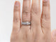 Bague 52.5 Demi-alliance - Bague en or blanc et diamants 58 Facettes 33105