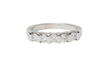 Bague 53.5 Demi-alliance en or blanc et diamants 0,60 ct 58 Facettes 31384