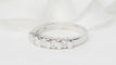 Bague 53.5 Demi-alliance en or blanc et diamants 0,60 ct 58 Facettes 31384