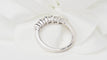 Bague 53.5 Demi-alliance en or blanc et diamants 0,60 ct 58 Facettes 31384