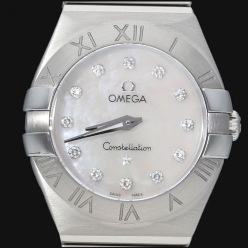 Montre Omega Constellation - Montre femme en acier et diamants 58 Facettes MT46984