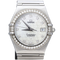 Omega Constellation - Montre femme en acier et diamants