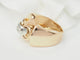 Bague 53.5 Bague Tank en or jaune et blanc et diamants 58 Facettes 33465